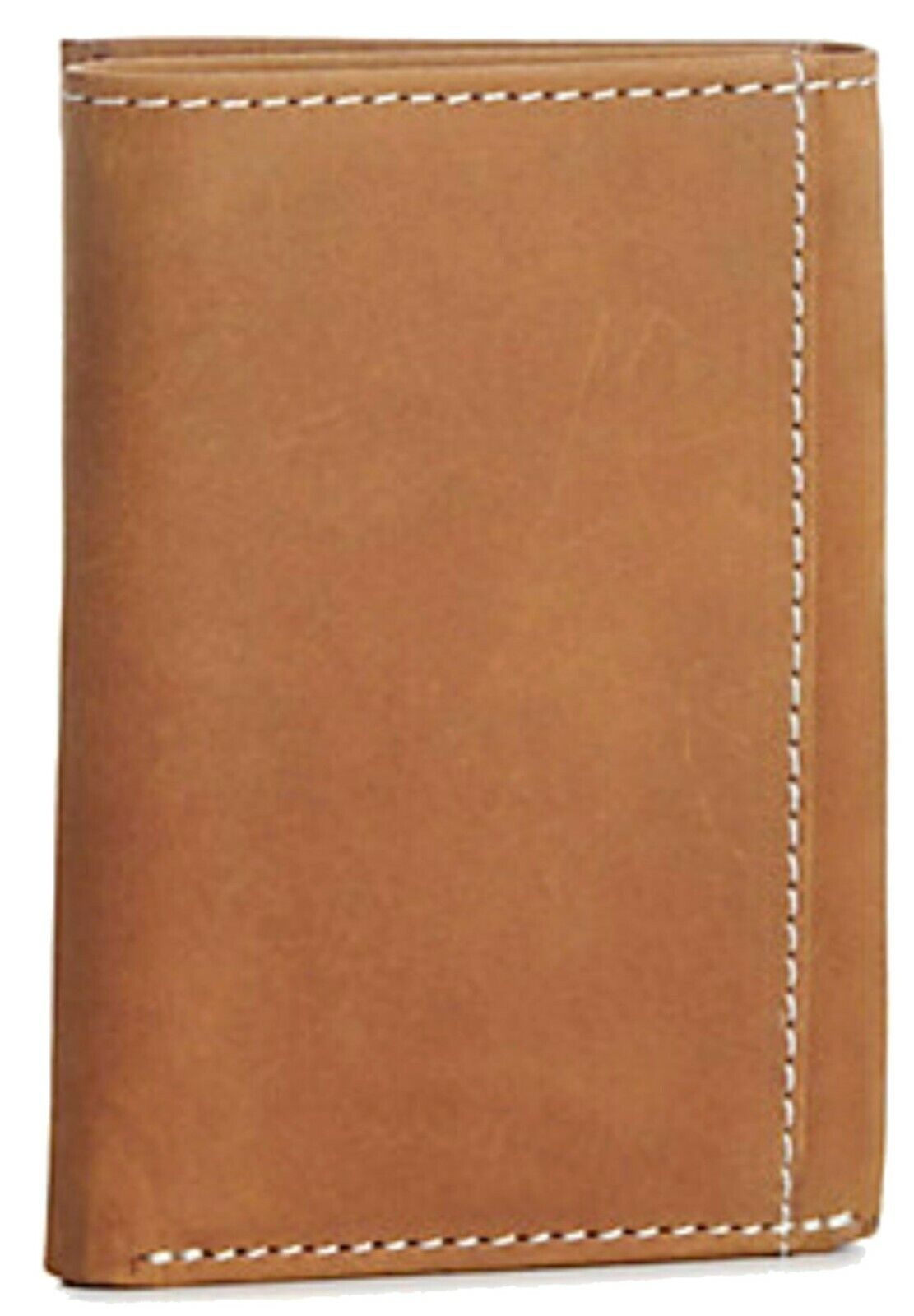 Men's Brown Trifold Wallet With Flag Patch A3548444